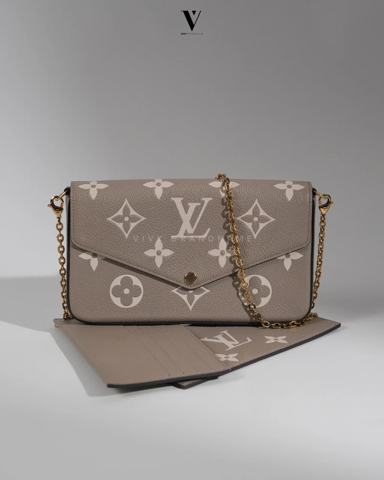 LV félicie pochette — félicie pochette tourterelle beigemonogram empreinte MCC