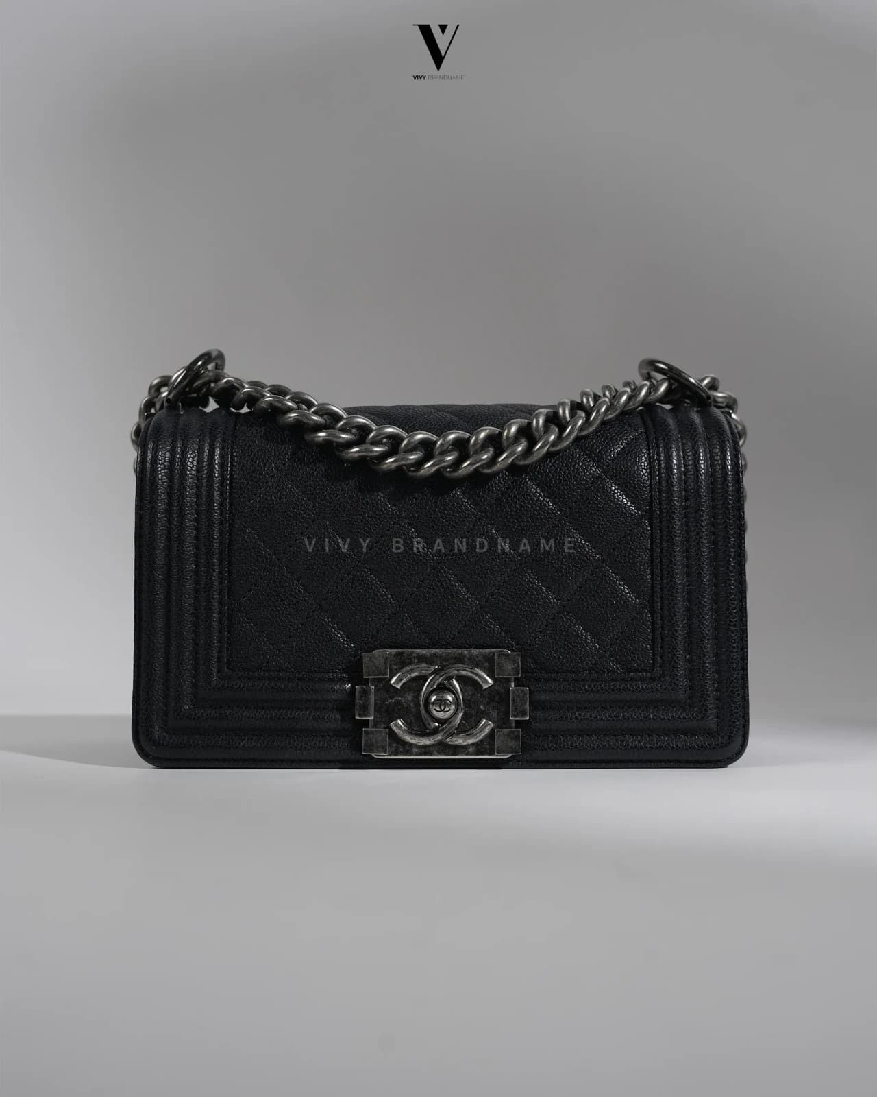 Chanel boy 8 — Boy 8 black caviar RHW holo 23