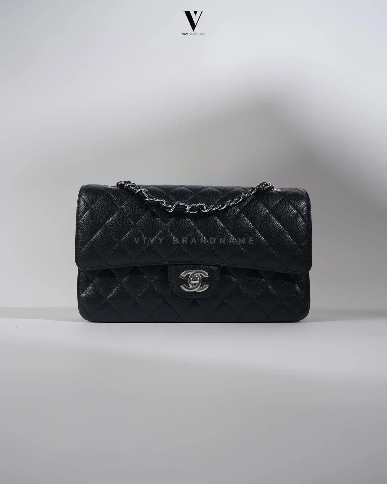 Chanel classic 10 — classic 10 black caviar SHW MCC