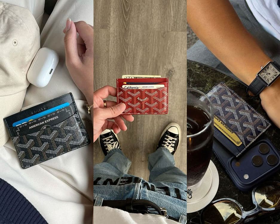 Goyard Saint Sulpice 卡夹与日常随身物品搭配展示