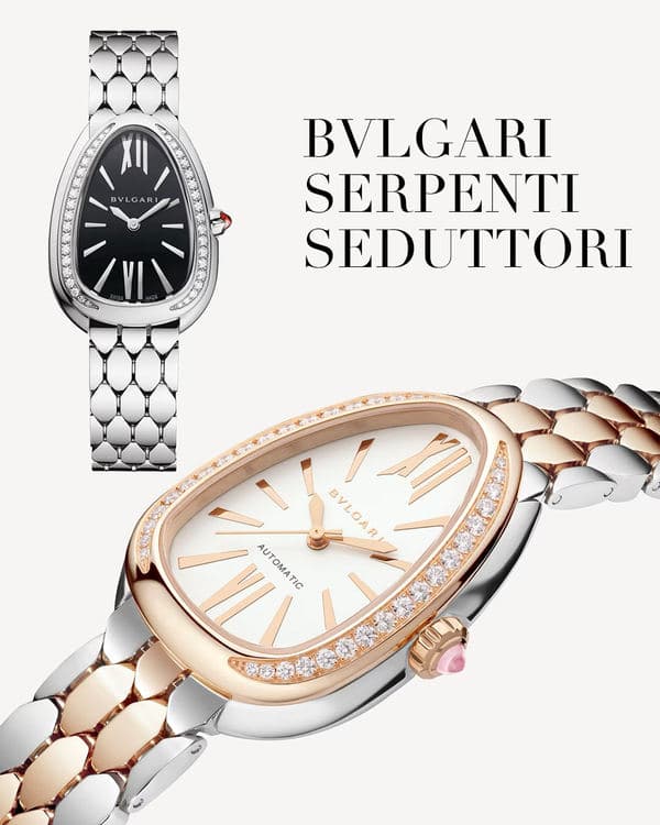 Bvlgari Serpenti Seduttori watches with black and pale dials