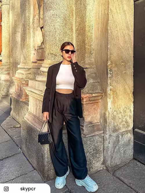 Sky styling a luxury handbag from Vivy Brandname