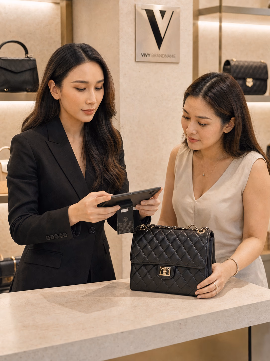 Vivy 为寄售手袋记录品相